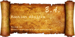 Bastien Alojzia névjegykártya